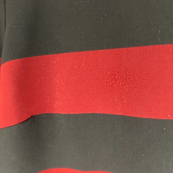 Zara Black and Burgundy Striped Shift Dress - Picture 3 of 3